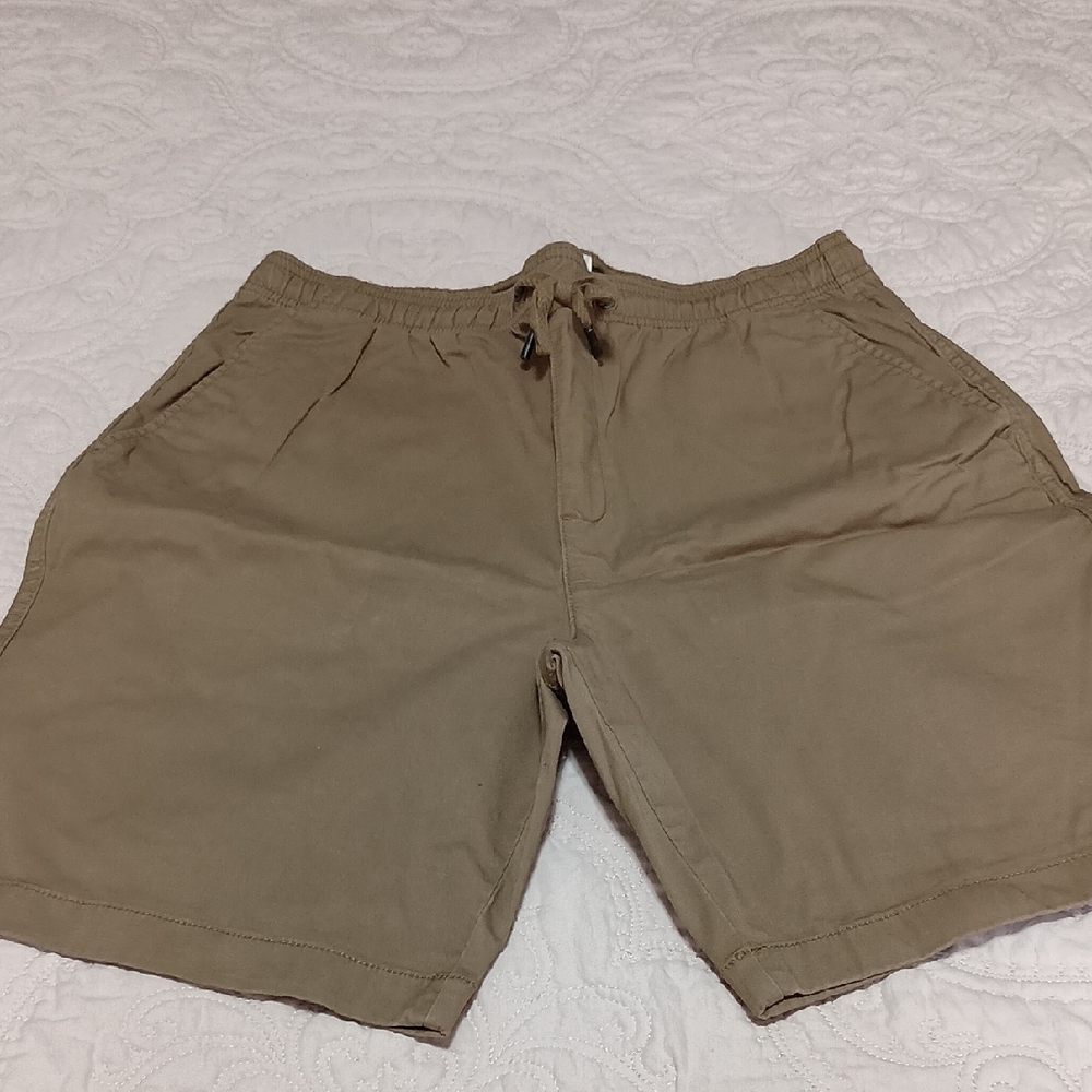 Men's Casual Drawstring Shorts - Tan